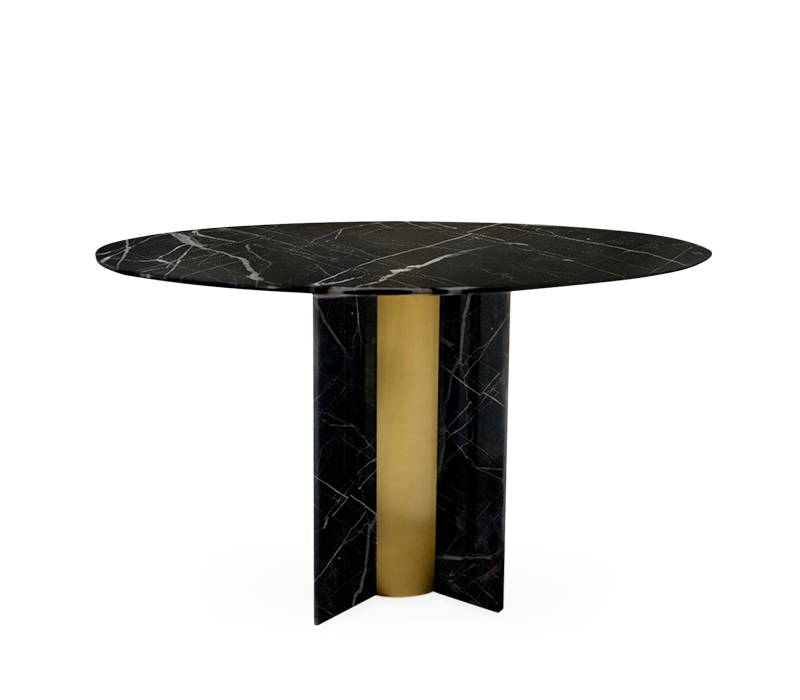 Paris Nero Maquina Marble Dining Table mobile image 1