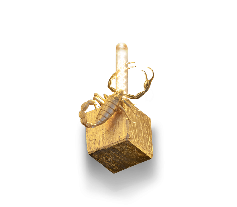 Cubic Metamorphosis Small Gold Wall Lamp mobile image 3