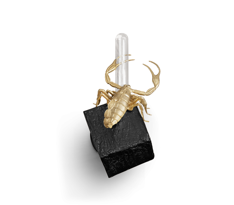 Cubic Metamorphosis Small Black Gold Wall Lamp mobile image 3