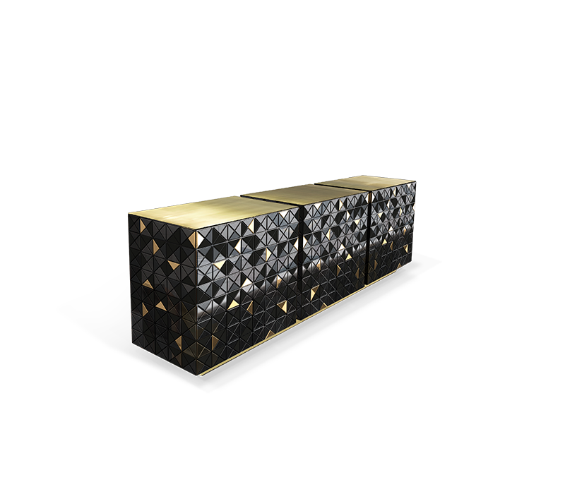 Pixel Black Gold Sideboard mobile image 3