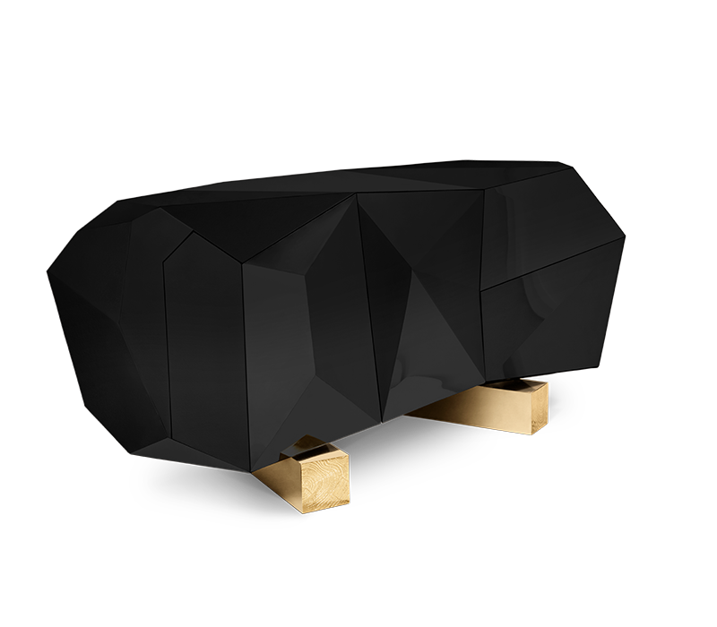 Diamond II Black Sideboard mobile image 2