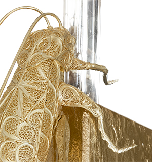 cubic filigree cricket small