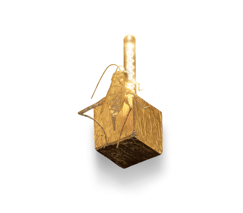 Cubic Filigree Cricket Small Wall Lamp mobile image 5