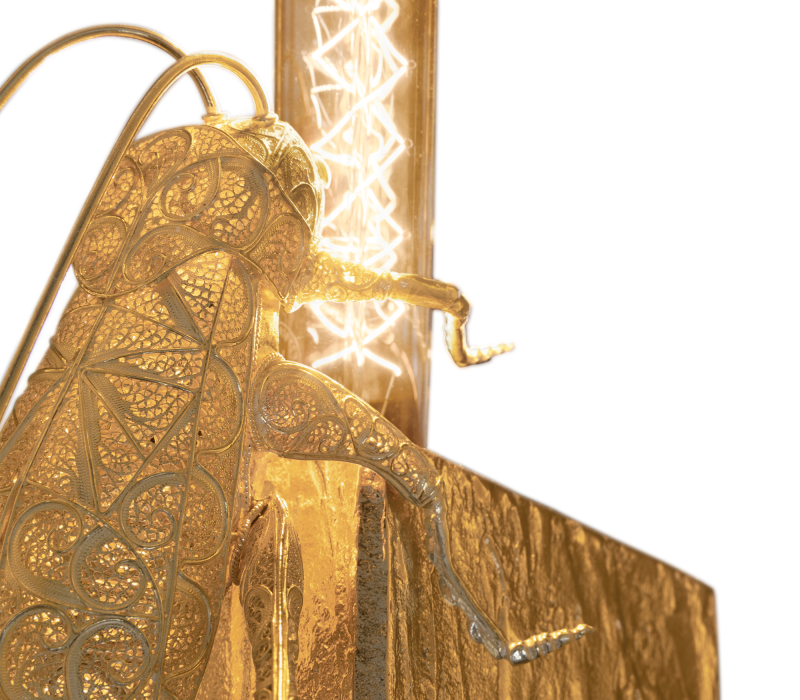 Cubic Filigree Cricket Small Wall Lamp mobile image 9
