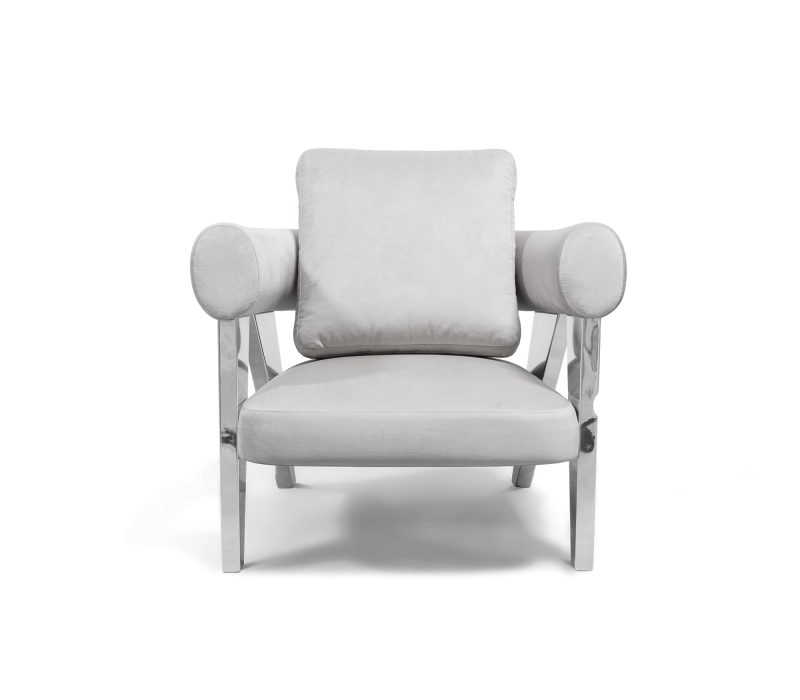 Ethereal Silver Armchair mobile image 2