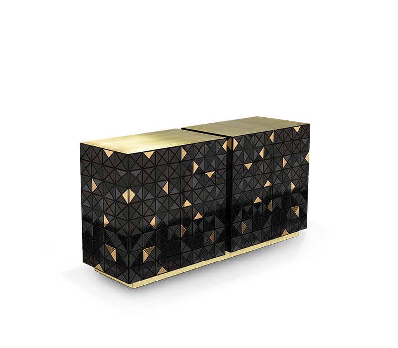 Pixel II Black & Gold Sideboard mobile image 2