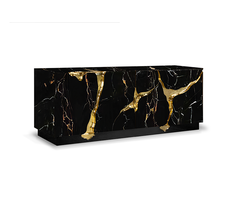 Lapiaz Portoro Marble Sideboard mobile image 2