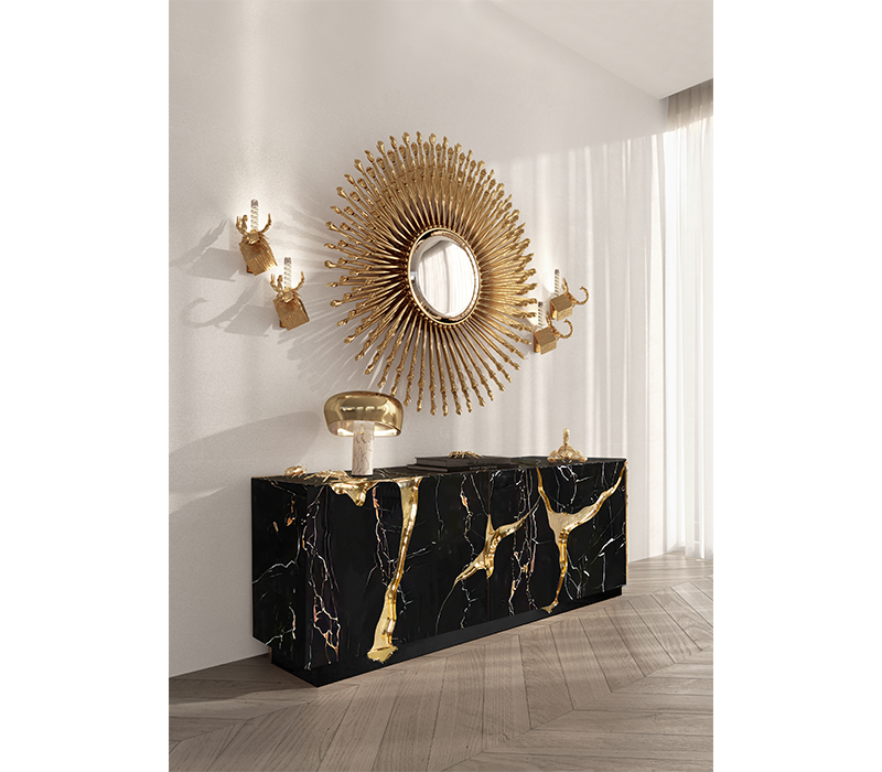 Lapiaz Portoro Marble Sideboard mobile image 6