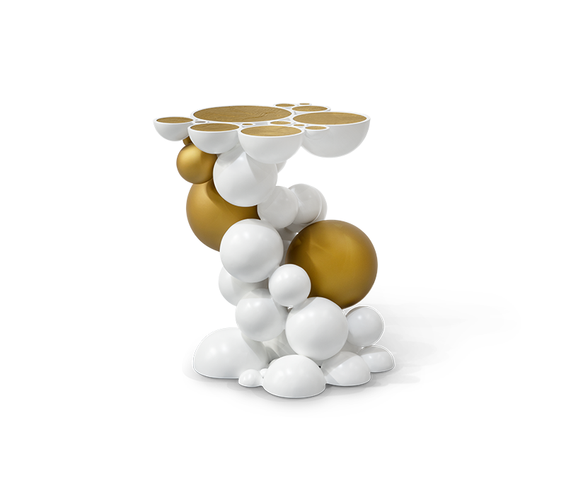Newton White Side Table mobile image 1