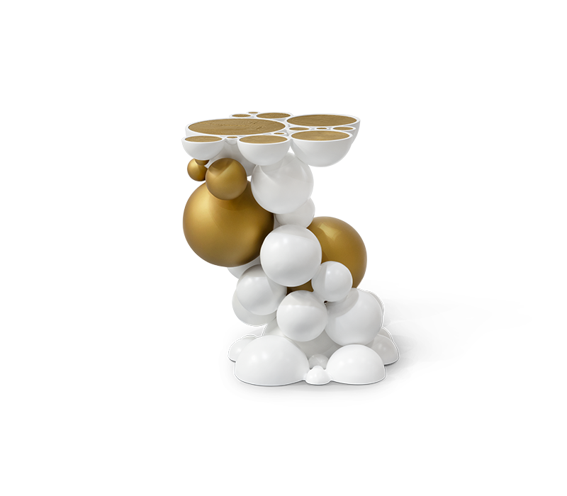 Newton White Side Table mobile image 2