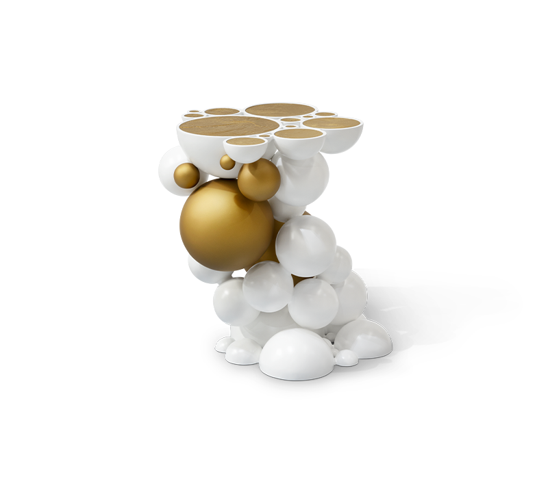 Newton White Side Table mobile image 3