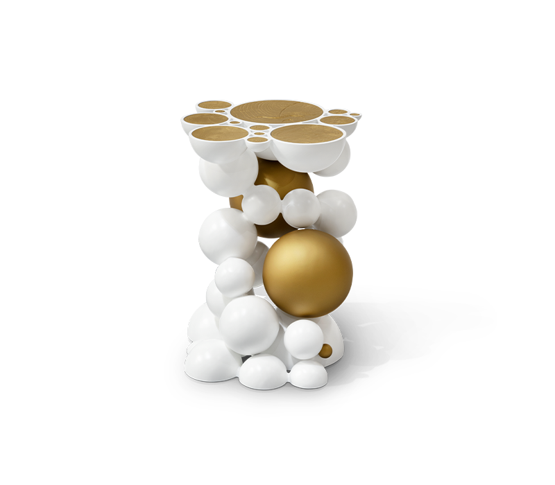 Newton White Side Table mobile image 4