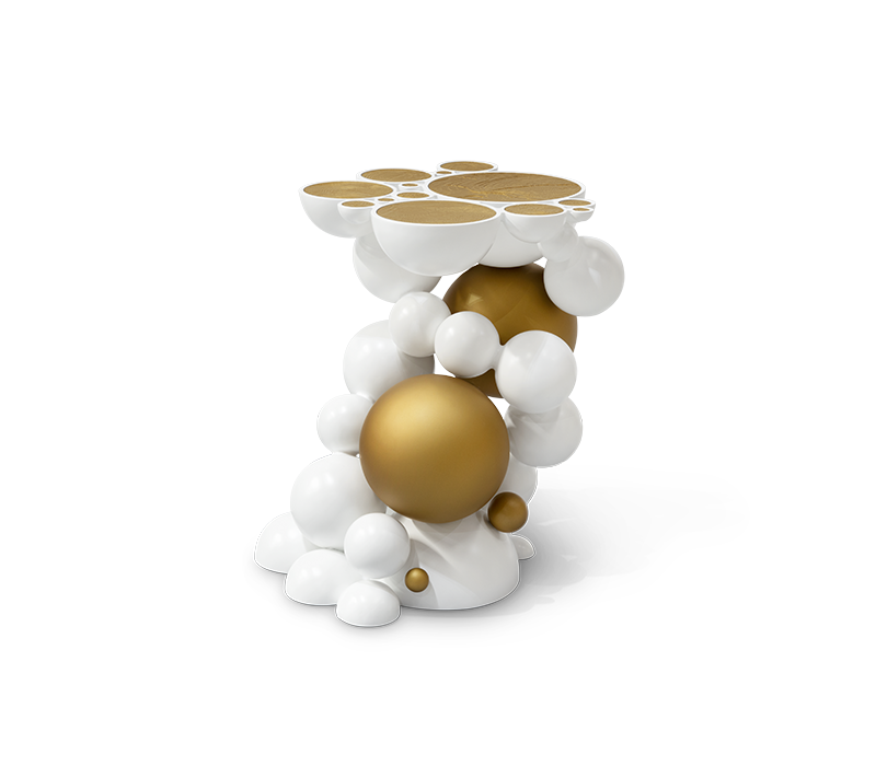 Newton White Side Table mobile image 5