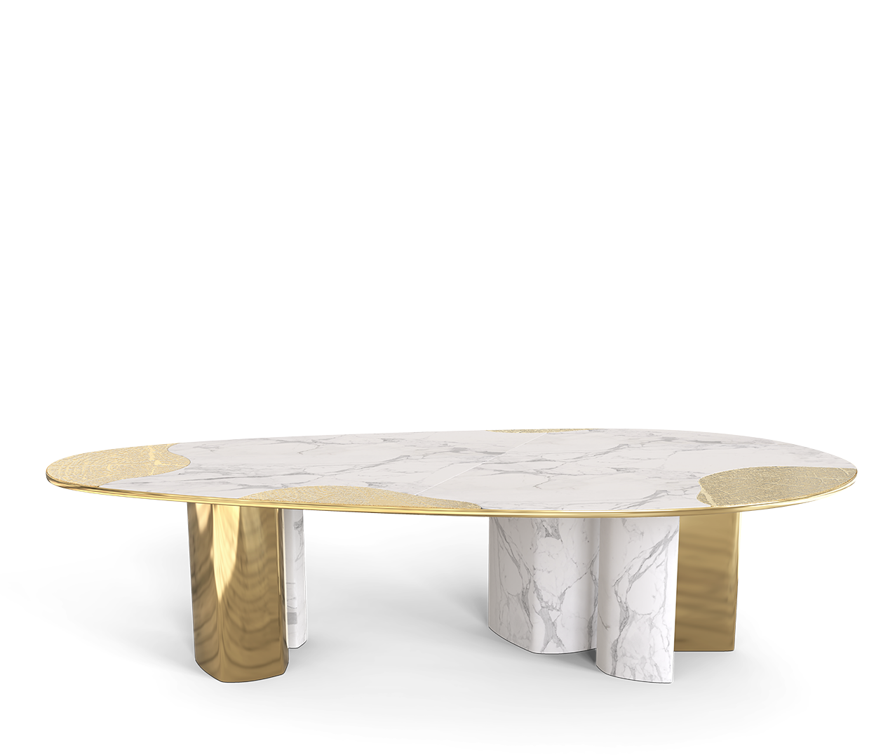 Contemporary Ophelia Carrara Marble and Gold by Boca do Lobo