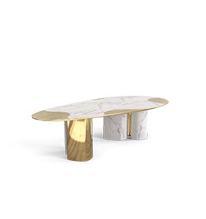 Ophelia Carrara Marble and Gold