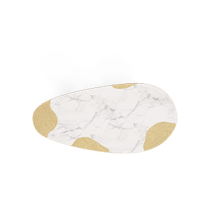 Ophelia Carrara Marble and Gold