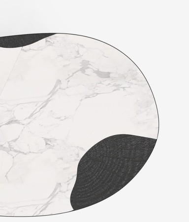 Ophelia Carrara Marble and Black
