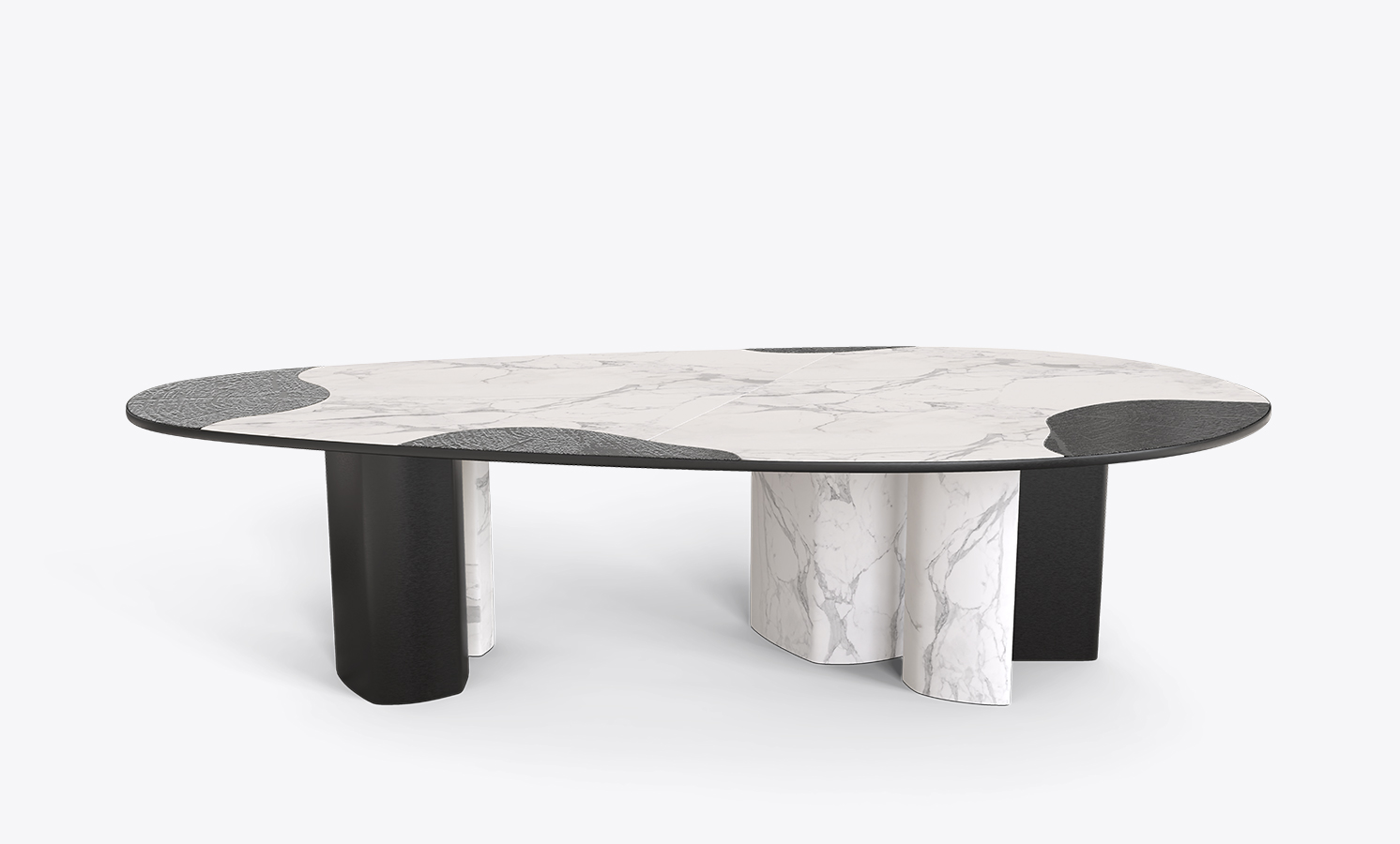 Ophelia Carrara Marble and Black