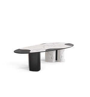 Ophelia Carrara Marble and Black