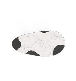 Ophelia Carrara Marble and Black