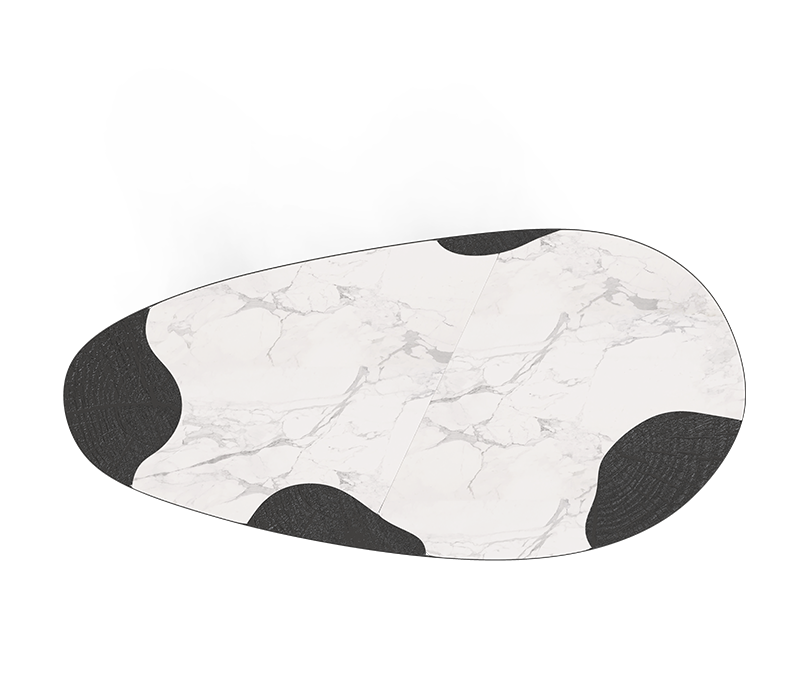 Ophelia Carrara Marble And Black Dining Table mobile image 6