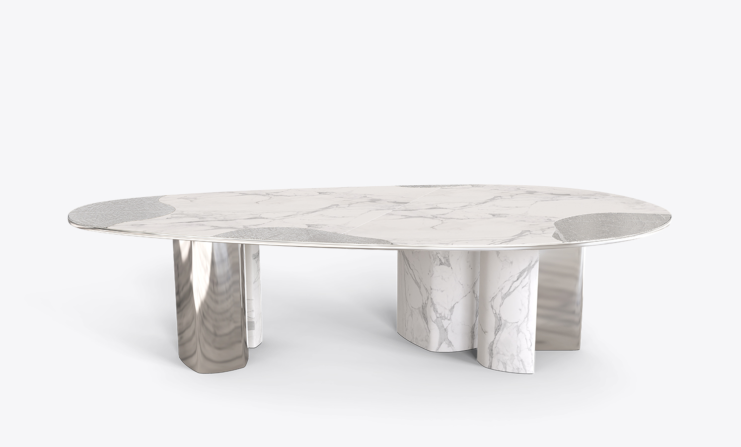 Ophelia Carrara Marble and silver
