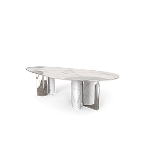 Ophelia Carrara Marble and Silver