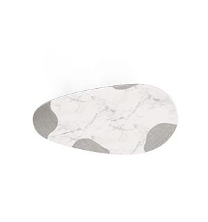 Ophelia Carrara Marble and Silver