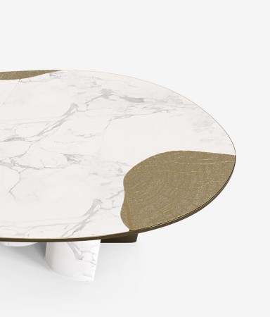 Ophelia Carrara Marble and patina