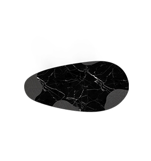 Ophelia nero marquina marble and black
