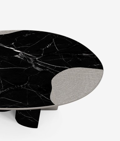 Ophelia Nero Marquina Marble and Silver