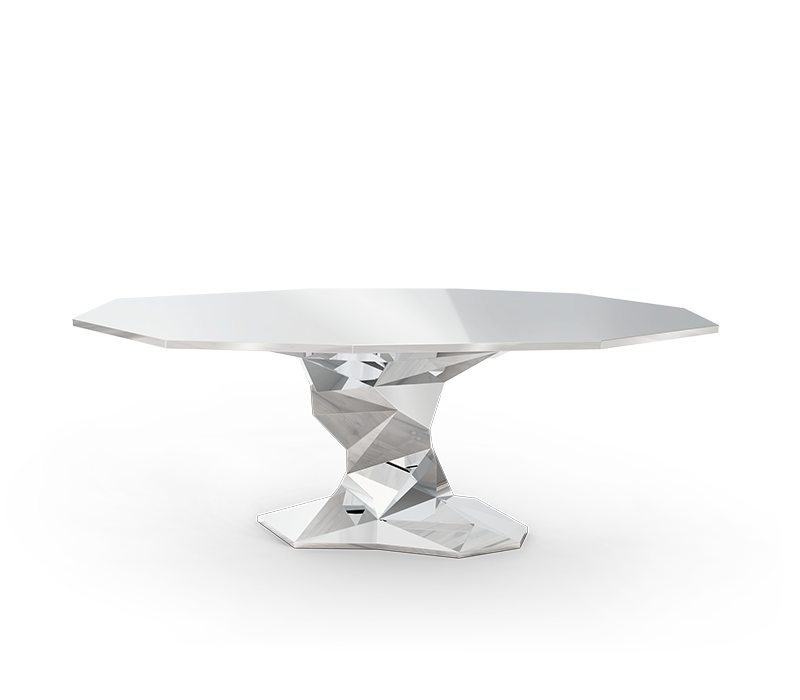 Bonsai Silver Dining Table mobile image 1