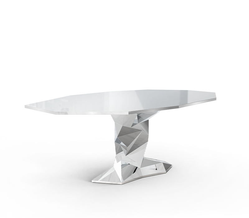 Bonsai Silver Dining Table mobile image 2