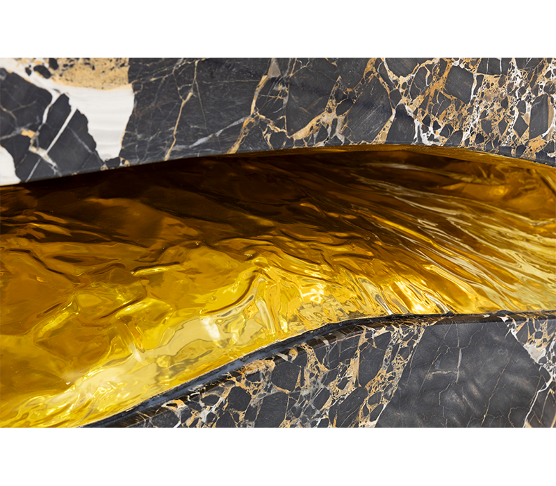 Quarry Portoro Marble Center Table mobile image 5