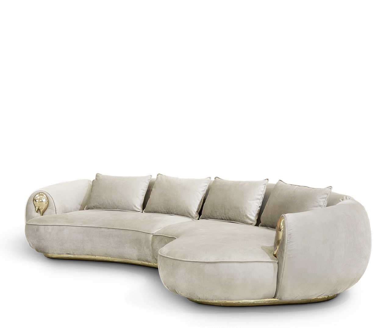 Contemporary soleil curved cream by Boca do Lobo