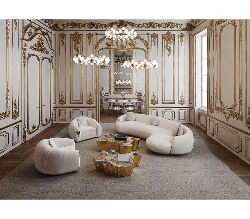 Soleil Cream Curved Sofa mobile image 20