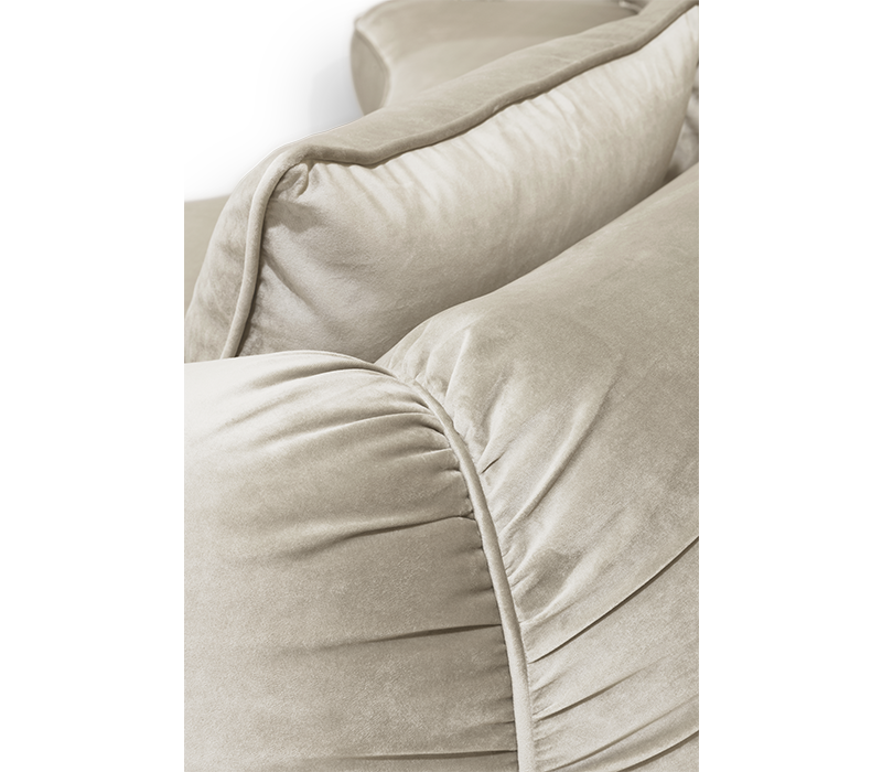 Soleil Curved Cream Sofa mobile image 10