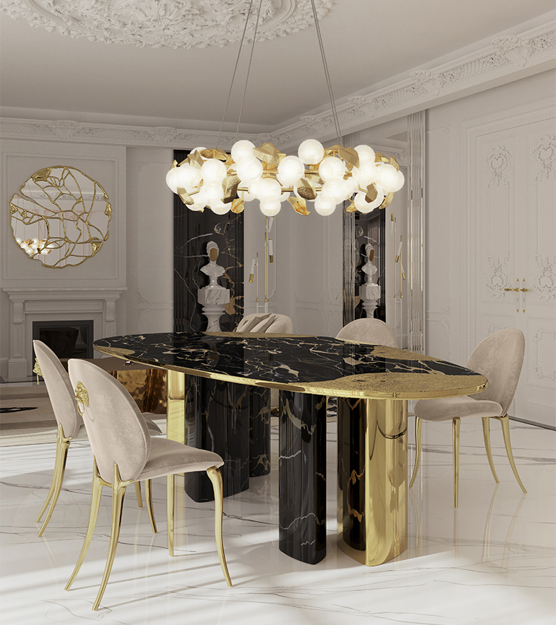 Ophelia Portoro Marble and gold