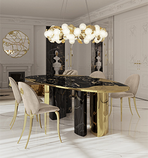 Ophelia portoro marble and gold