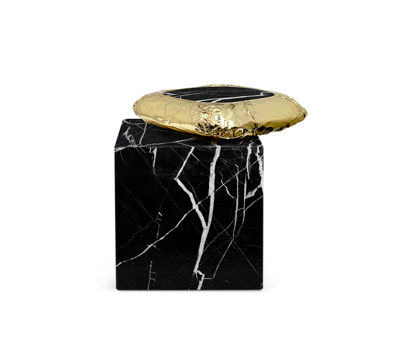 Stonehenge Nero Marquina Side Table mobile image 1