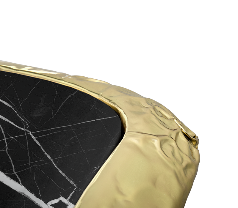 Stonehenge Nero Marquina Side Table mobile image 5