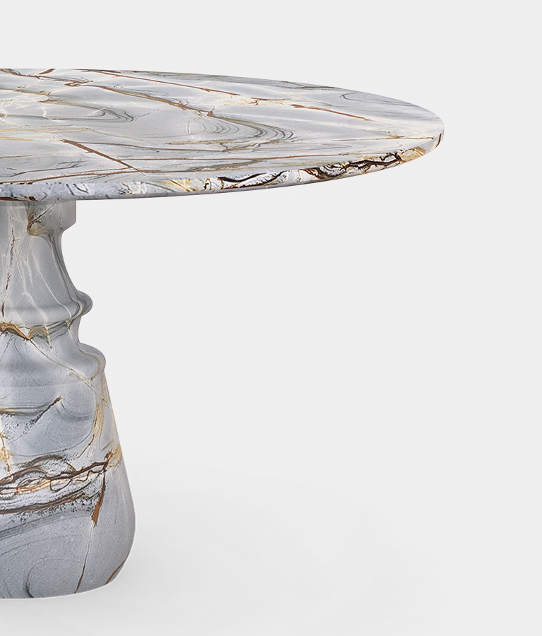 Pietra round deep blue marble