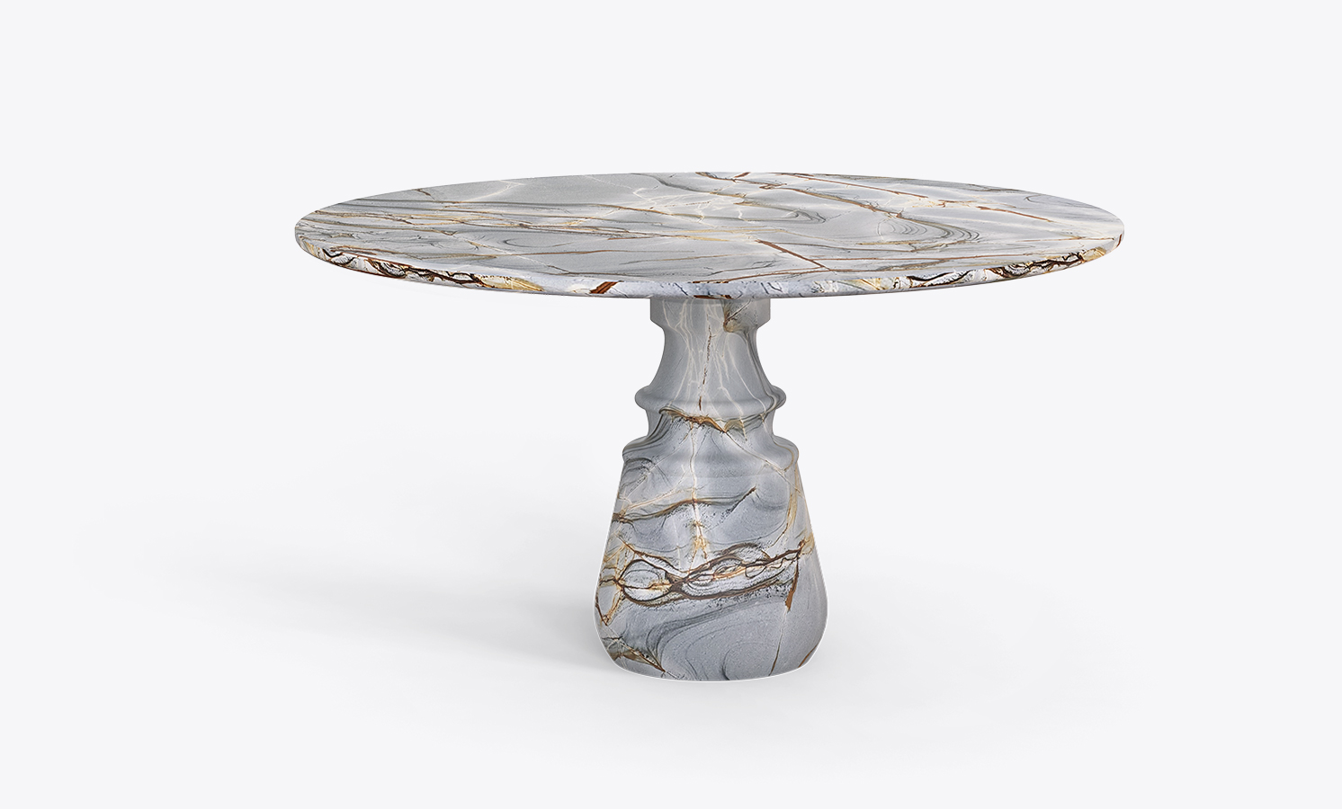 Pietra round deep blue marble