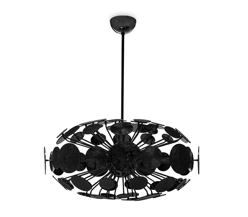 Newton Eliptic Black Suspension Lamp mobile image 1