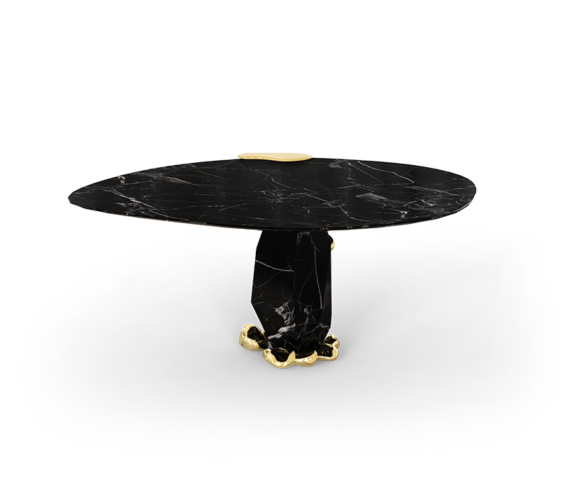 Diamond Nero Marquina Dining Table mobile image 5