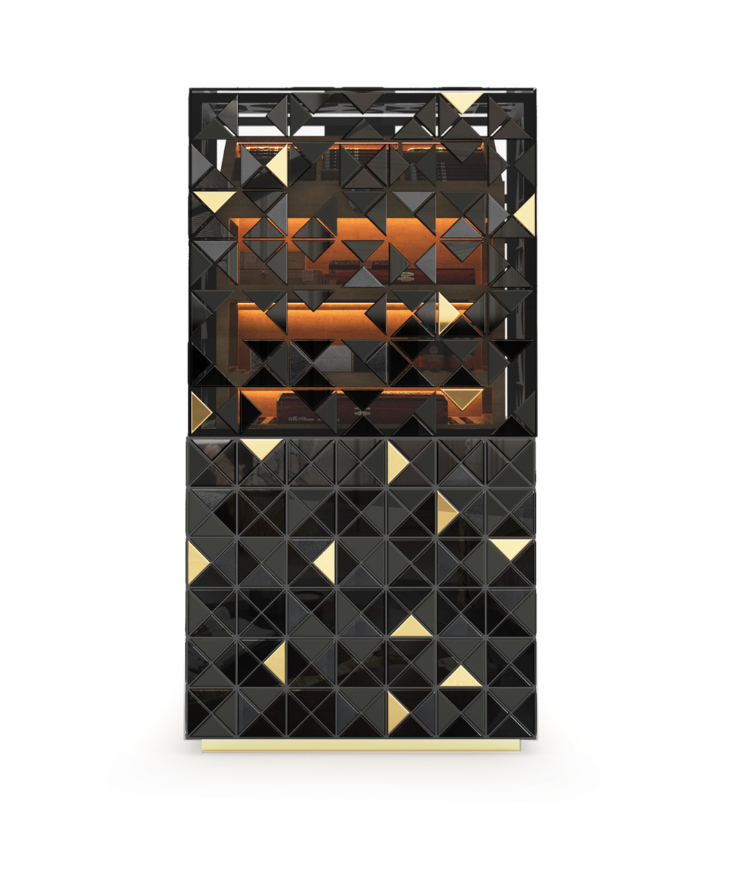 Contemporary Habano Black Cigar Humidor by Boca do Lobo
