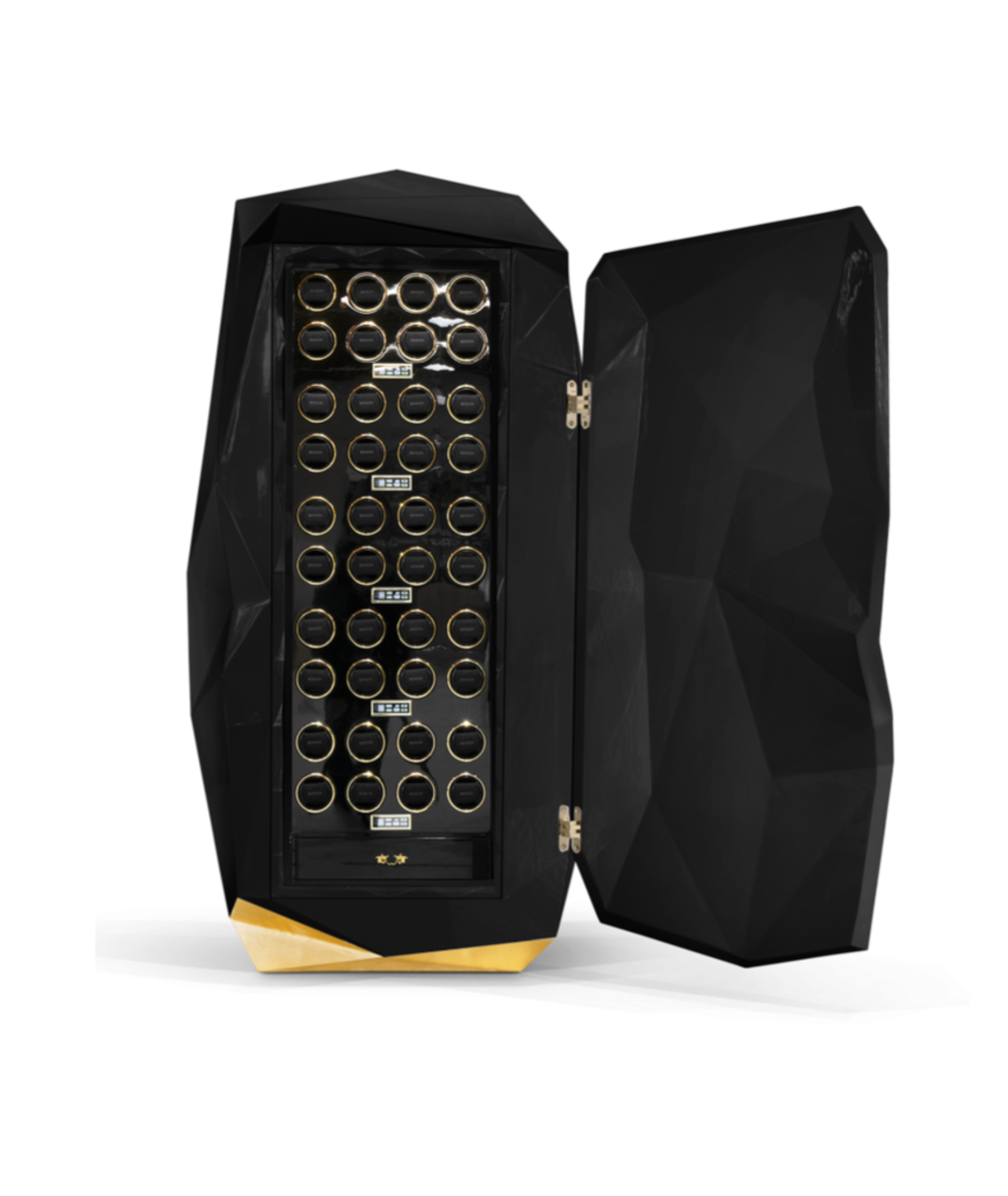 Contemporary Diamond Black Watch Winder by Boca do Lobo