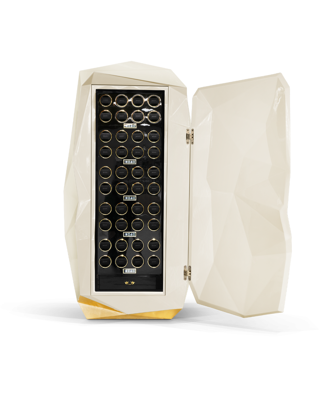 Contemporary Diamond Cream Watch Winder by Boca do Lobo