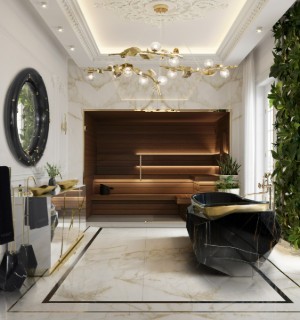 diamond sahara noir faux-marble bathtub