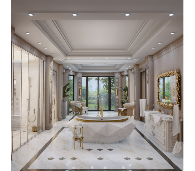 Diamond Carrara Faux-marble Bathtub mobile image 8